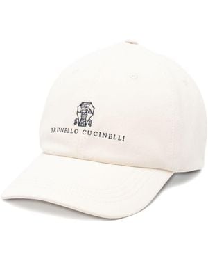Brunello Cucinelli Logo Baseball Cap - White