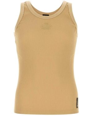 Tシャツ・カットソー FENDI Brown Stretch Nylon Tank Top Fendi Brown Stretch Nylon Tank Top – LOZURI®