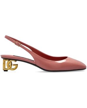 Dolce & Gabbana Court Shoes With Dg Logo - Pink