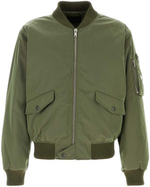Prada Nylon Bomber Jacket - Green