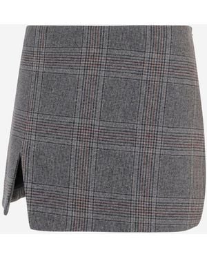 THE GARMENT Der Rock aus Wollmischung mit Karomuster - Grau