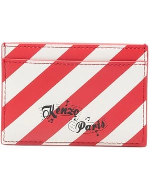 KENZO Gestreiftes Kartenetui - Rot