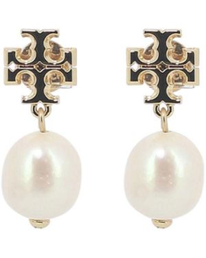 Tory Burch Kira Ohrringe mit Perlen - Weiß