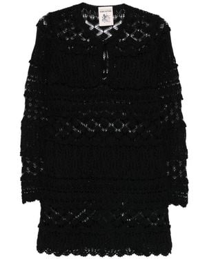 Semicouture Alvina Cotton Mini Dress - Black