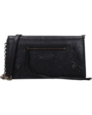 Balenciaga Pochette Le City Donna Pelle Nero - Black