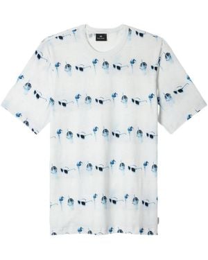 Paul Smith Printed Cotton T Shirt - White