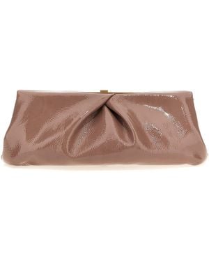 Dries Van Noten Patent Clutch - Brown