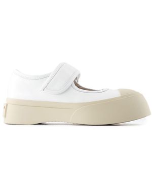 Marni Mary Jane Sneakers Leder Weiß