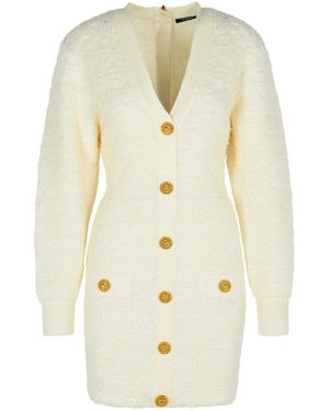 Balmain Wool Blend Dress - White