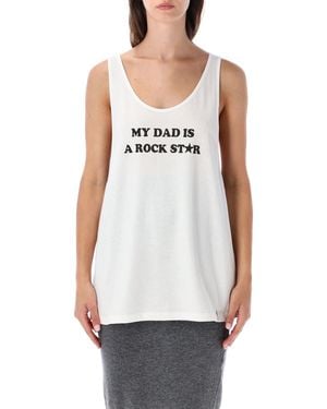 Stella McCartney My Dad Is A Rockstar Tank Top - White