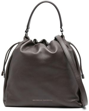 Dolce & Gabbana Bucket Mellow Lederen Handtas - Zwart