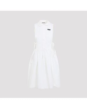 Miu Miu Popeline Mini Dress - White