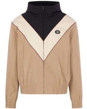 Valentino Inlaid V And Vlogo Patch Bomber Jacket - Multicolor