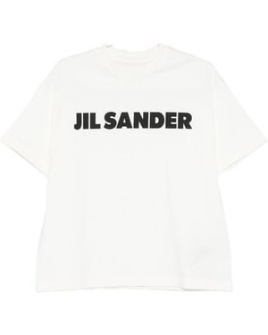 Jil Sander Logo Cotton T-Shirt - White