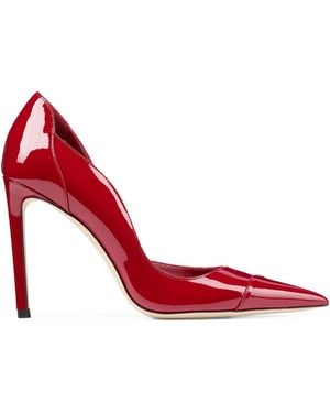 Jimmy Choo 100 Mm Brigitte Pumps Met Puntige Neus - Rood