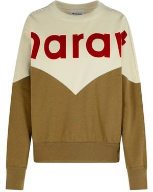 Isabel Marant 'Khaki Houston' dunkler Baumwollblend -Sweatshirt - Grün