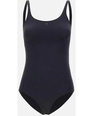 Courreges Badeanzug, 1 Stück ausgeschnitten - Blau