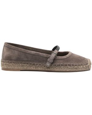 Brunello Cucinelli Espadrilles aus Wildleder - Braun