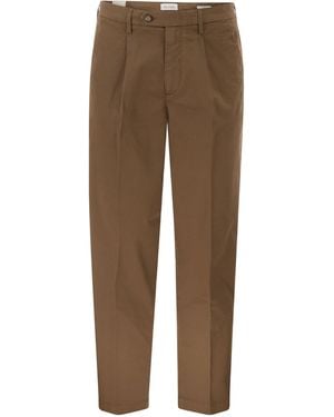 Re-hash Marc Cotton Chino Trousers - Brown