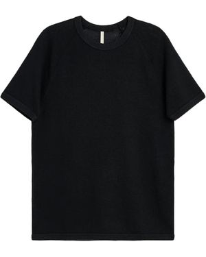 sunflower Sonnenblumen-Mesh-Raglan-T-Shirt - Schwarz