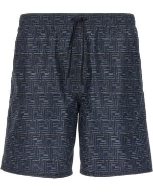 Fendi Denim Effect Swimsuit - Blue