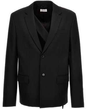 Off-White c/o Virgil Abloh 'Ow Embroidery' Blazer - Black