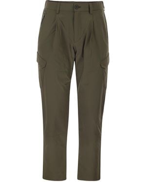Herno Cargo Trousers With Mechanical Stretch Yarn - Green