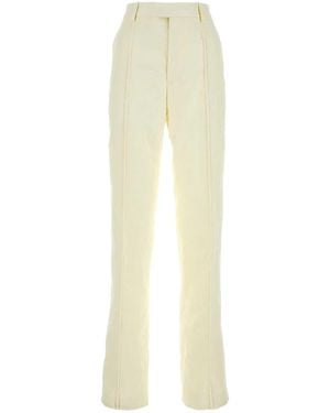 Bottega Veneta Cream Linen Pant - White