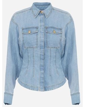Elisabetta Franchi Shirt With Pocket - Blue