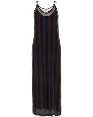 Fendi Printed Stretch Tulle Dress - Black