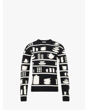 JW Anderson Jw Anderson Crockery Jacquard-Pullover - Schwarz