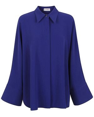 Alberto Biani Light et Stretch Cady Shirt - Bleu