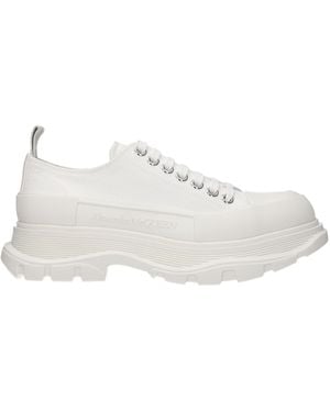 McQueen Canvas Tread Slick Trainers - White