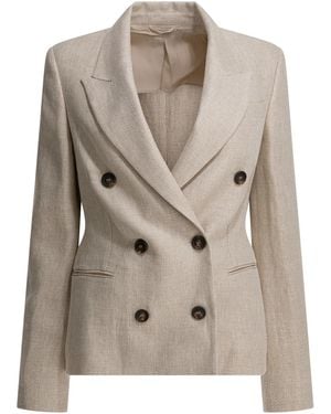 Brunello Cucinelli Linen Cotton Jacket - Natural