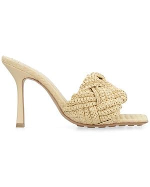 Bottega Veneta Lido Bast-Pantoletten - Mettallic