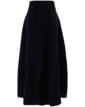 Extreme Cashmere Stretch Cashmere Blend Skirt - Black