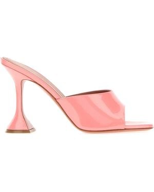 AMINA MUADDI Leather Lupita Mules - Pink