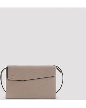Valextra Trio Crossbody Bag - Grau