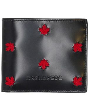 DSquared² Cartera con diseño de hoja de arce de - Negro