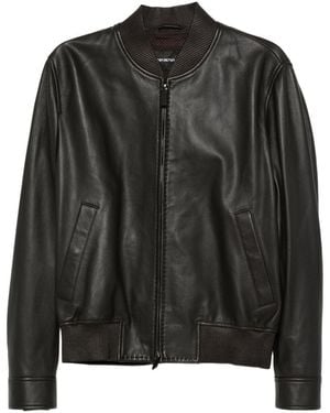 Emporio Armani Leather Jacket - Black