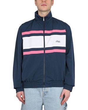 Drole de Monsieur Jacket With Logo Embroidery - Blue