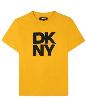 DKNY T Shirt With Logo - Yellow