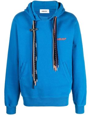 Ambush Logo Cotton Hoodie - Blue