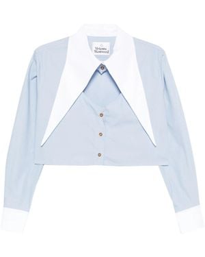Vivienne Westwood Cut Off Heart Shirt - Blue