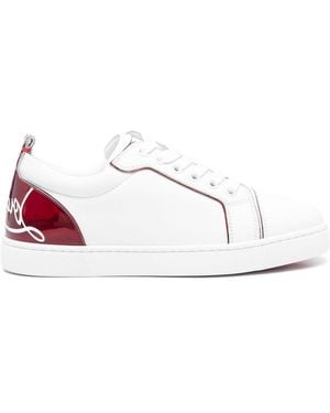 Christian Louboutin Fun Louise Junior Leather Low-Top Sneakers - White