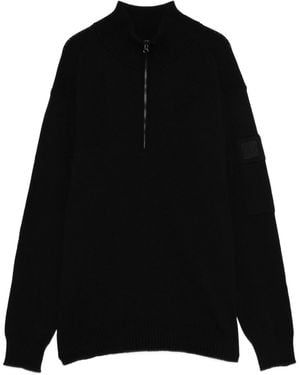 C.P. Company Knitwear Polo Collar - Black