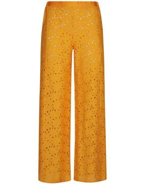 Feel me fab Fühle mich fabelhafte Tartana -Weitbeinhose - Orange