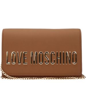Love Moschino Pochette Polyurethane/Camel - Brown