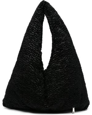 La Milanesa Lisa Large Shoulder Bag - Black