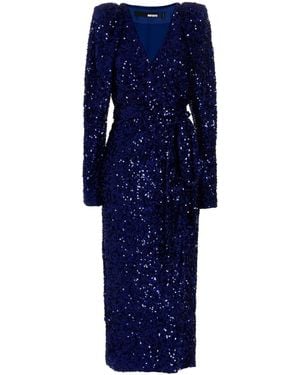 ROTATE BIRGER CHRISTENSEN Sequin Maxi Dress - Blue